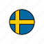 country, flag, sweden 