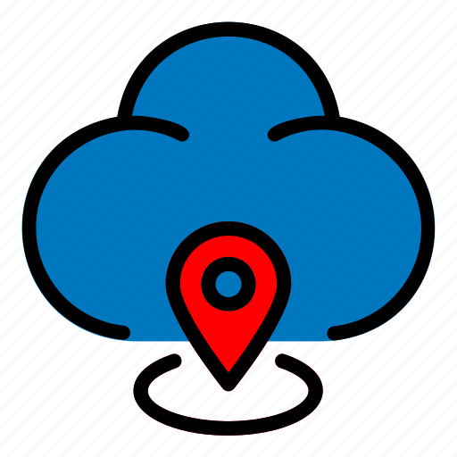 Cloud, computing, interface, internet, pin, place, user icon - Download on Iconfinder