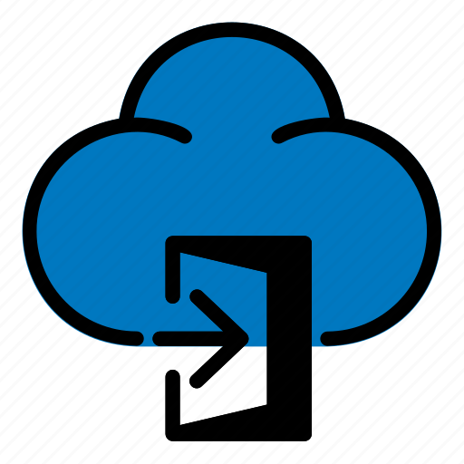 Cloud, computing, door, in, interface, sign, user icon - Download on Iconfinder