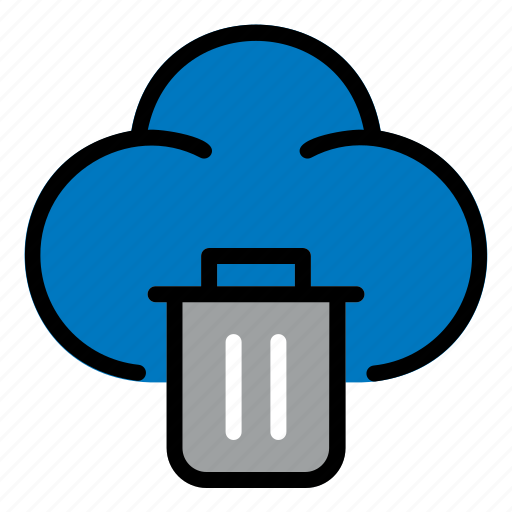 Cloud, computing, garbage, interface, internet, trash, user icon - Download on Iconfinder
