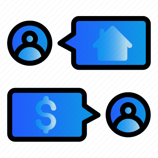Chat, estate, property, real, transaction icon - Download on Iconfinder