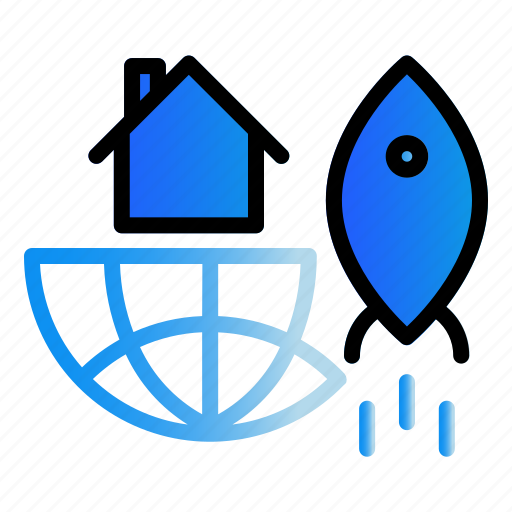 Globe, investation, property, rocket icon - Download on Iconfinder