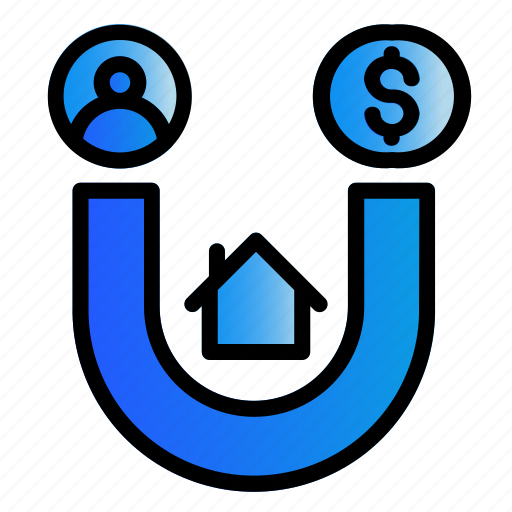 Advertising, house, magnet, money, owner icon - Download on Iconfinder