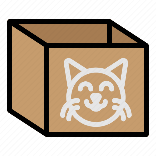 Amusement, animal, box, cardboard, cat icon - Download on Iconfinder