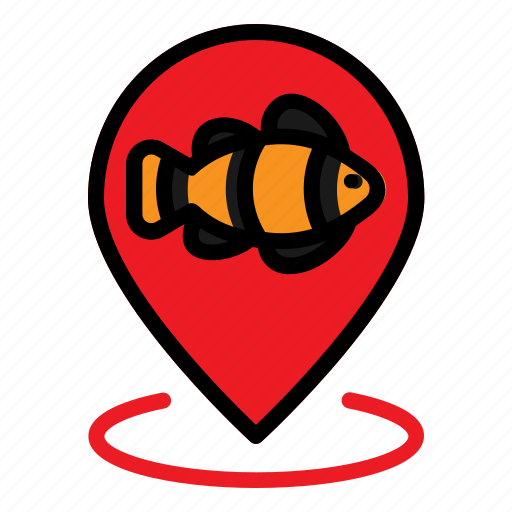 Animal, fish, gps, map, pet, pin icon - Download on Iconfinder