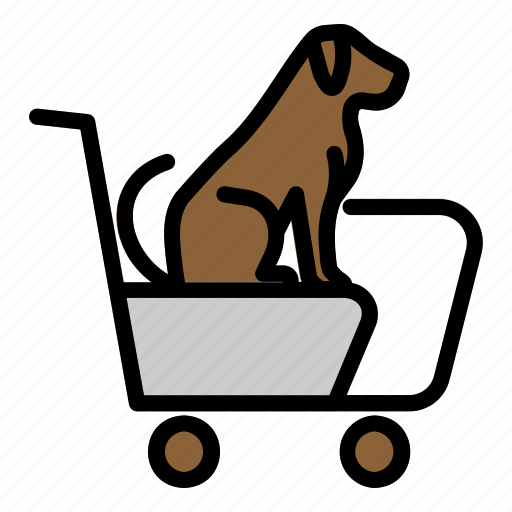 Animal, dog, pet, shop, trolly icon - Download on Iconfinder