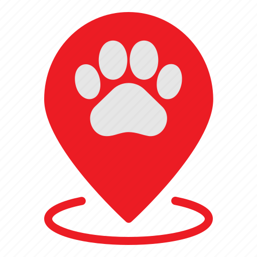 Animal, gps, map, paw, pet, pin icon - Download on Iconfinder