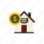 concept, currency, dollar, finance, home, house, money 