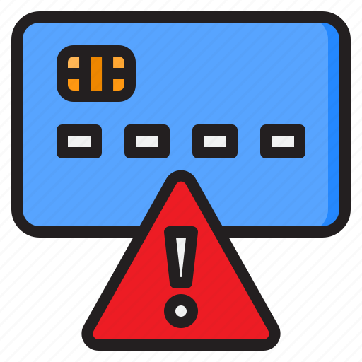 Attention, credit, card, fraud, warning, sign, payment icon - Download on Iconfinder