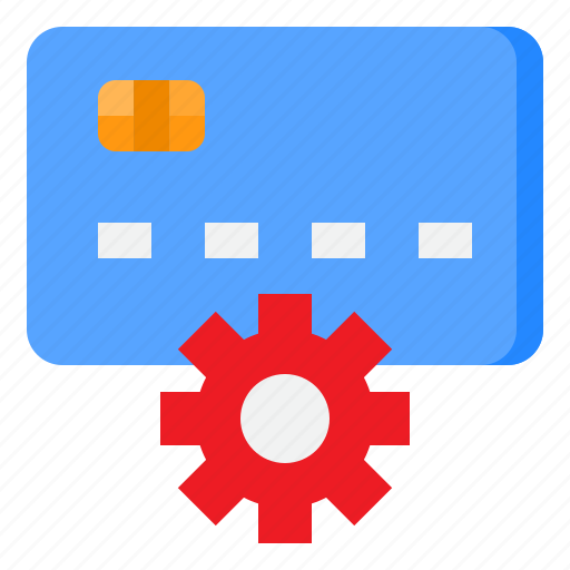 Credit, card, gear, payment, management, shopping icon - Download on Iconfinder