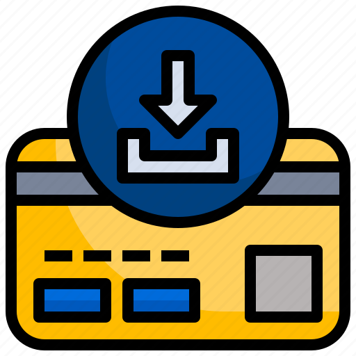 Download, arrow, debit, card, credit, payment icon - Download on Iconfinder