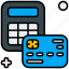 calculator, calculate, credit, card, finance, money 