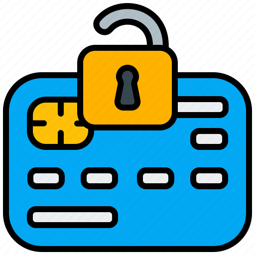 Unlock, padlock, credit, card, finance, money icon - Download on Iconfinder