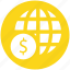 dollar sign, financial network, global currency, global finance, network, worldwide 