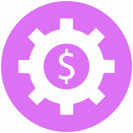 Dollar in gear circle, dollar sign, gear, gear business, gear financial icon - Download on Iconfinder