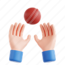 cricket, catch, cricket catch, sports technique, cricket play, spectacular catch, 3d icon, 3d illustration, 3d render 