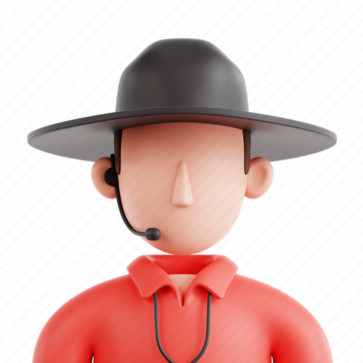 Umpire, sports official, cricket referee, rule enforcement, 3d icon, 3d illustration, 3d render 3D illustration - Download on Iconfinder