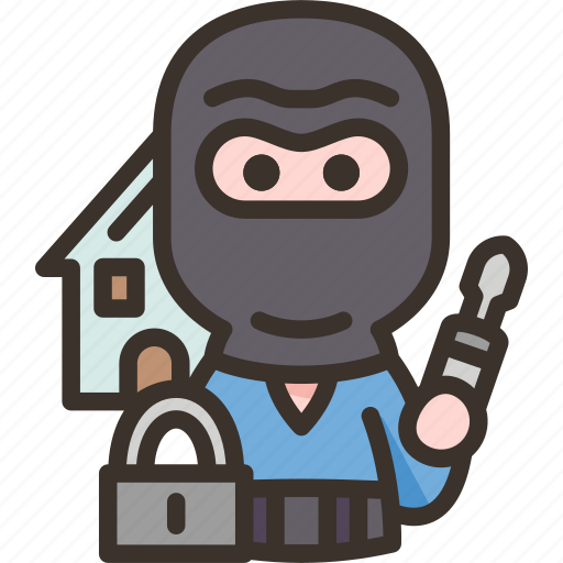 Thief, robbery, burglar, house, security icon - Download on Iconfinder