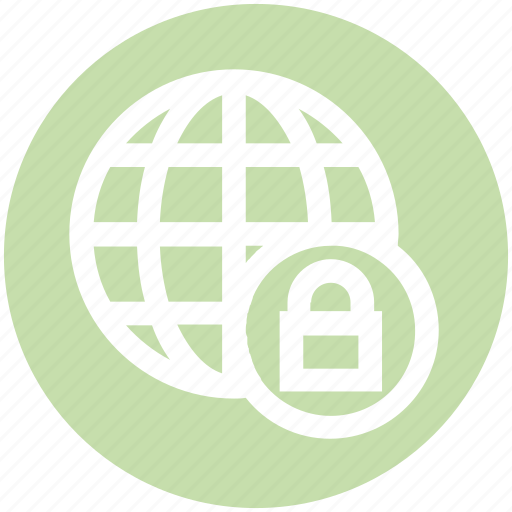 Cyber security, lock, protect, security, world globe icon - Download on Iconfinder