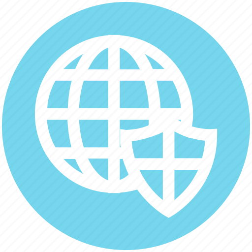 Cyber security, protect, security, shield, world globe icon - Download on Iconfinder