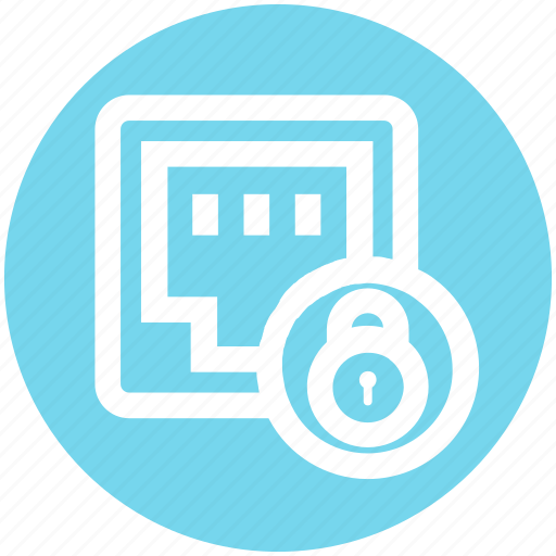 Ethernet, internet security, lan port, lock, port, secure network icon - Download on Iconfinder