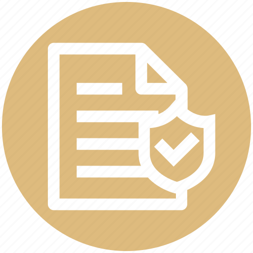 Data security, document, file security, paper, shield icon - Download on Iconfinder