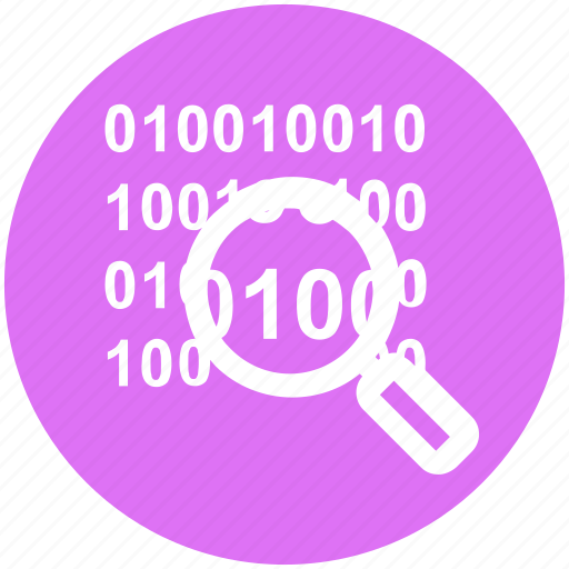 Binary, code, digital, encryption, magnifier, security icon - Download on Iconfinder