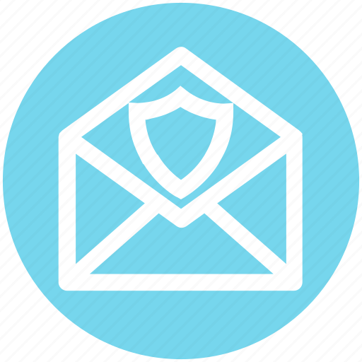Email secure, letter, open envelope, security, shield icon - Download on Iconfinder