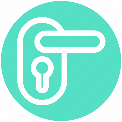 Handle, handle lock, key lock, lock, room lock, safety icon - Download on Iconfinder