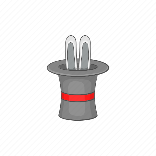 Cartoon, hat, illusion, magic, rabbit, trick, white icon - Download on Iconfinder