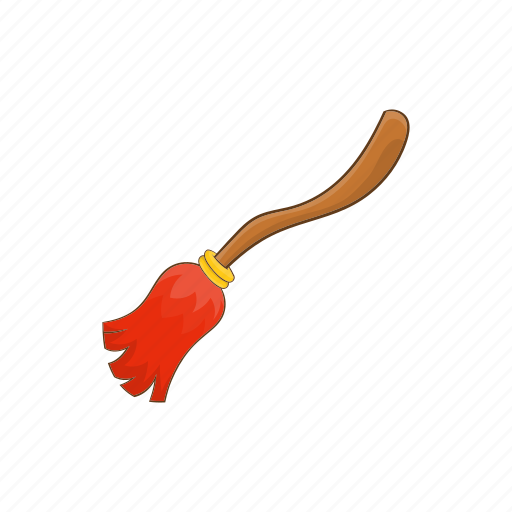 Broom, cartoon, halloween, handle, sweeping, witch icon - Download on Iconfinder