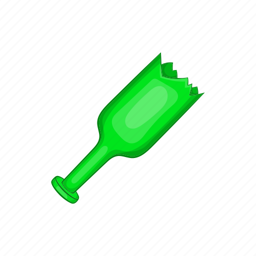 Bottle, broken, cartoon, glass, sharp, smash, weapon icon - Download on Iconfinder