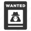wanted, poster, criminal, hacker, thief 