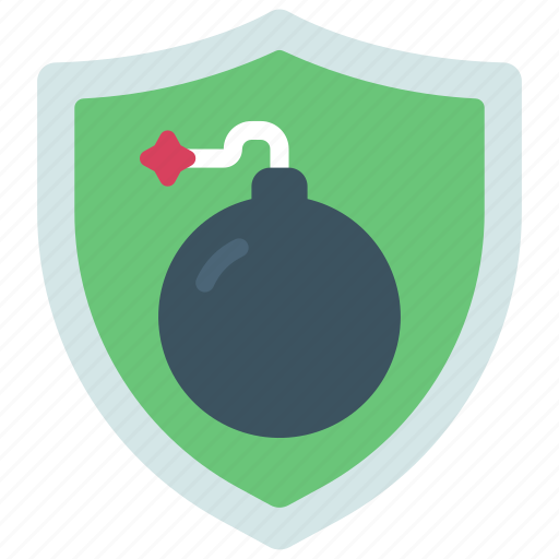 Attack, protection, emergency, catastrophe, shield, bomb icon - Download on Iconfinder