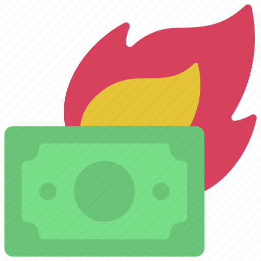 Burning, cash, flames, money, cost icon - Download on Iconfinder