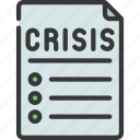 crisis, document, emergency, catastrophe, file