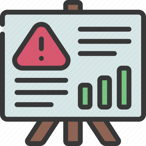 Crisis, report, reporting, whiteboard, warning icon - Download on Iconfinder