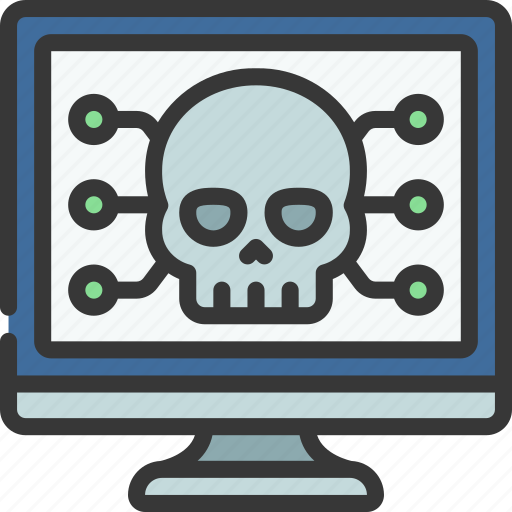 Cyber, attack, hacker, skull, dead icon - Download on Iconfinder