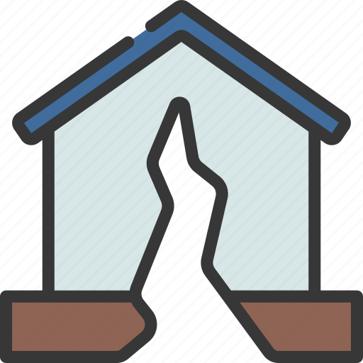 Earthquake, natural, disaster, quake, house icon - Download on Iconfinder