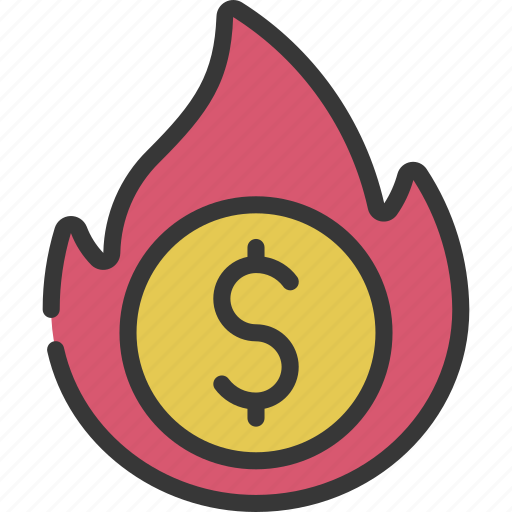 Money, fire, flame, burning, cash icon - Download on Iconfinder