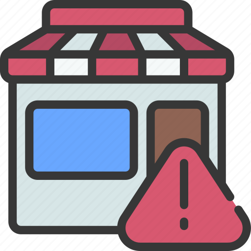 Shop, crisis, store, empty, warning icon - Download on Iconfinder