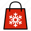 bag, christmas, ecommerce, shop, shopping, snowflake, xmas 
