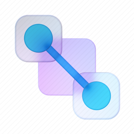 Cross, chain, connection, blockchain, crosschain, blocks, rendering icon - Download on Iconfinder