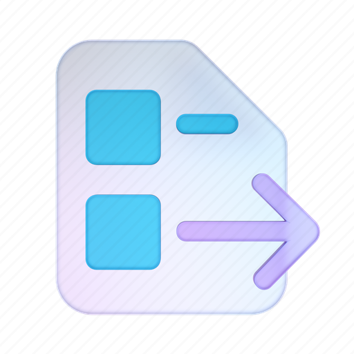 Flow, transfer, checkbox, data, exam, rendering, 3d model icon - Download on Iconfinder