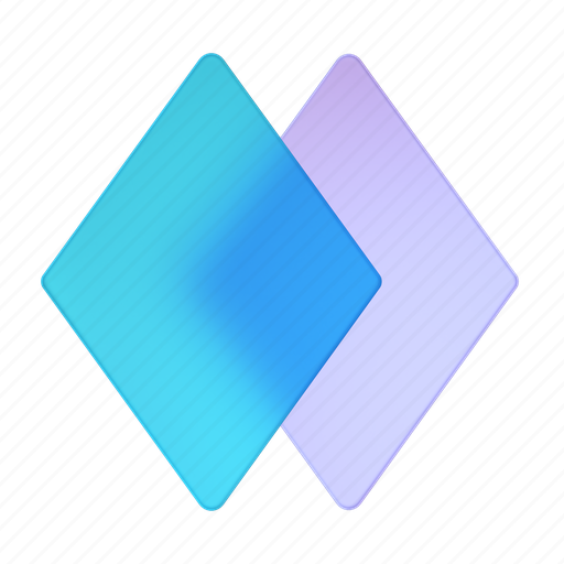 Layers, dual, transparent, data, blockchain, overlay, rendering icon - Download on Iconfinder