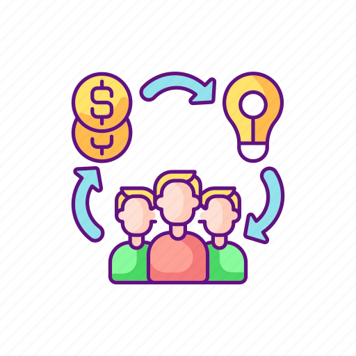 Management strategy, crowdfunding, entrepreneurship, teamwork icon - Download on Iconfinder