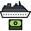 ship, purchase, money, cruise, travel 