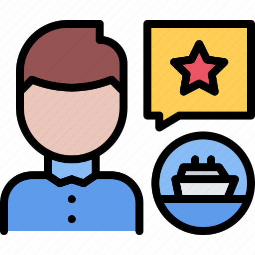 Review, star, man, ship, water, cruise, travel icon - Download on Iconfinder