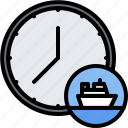 time, ship, clock, water, departure, cruise, travel