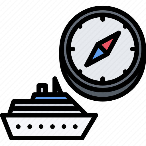 Ship, compass, navigation, cruise, travel icon - Download on Iconfinder